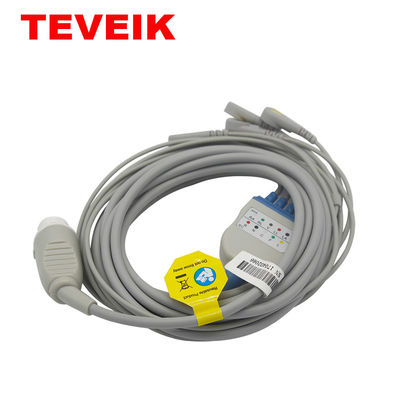 ISO13485 uma parte em volta 12 do cabo TPU do eletrocardiograma do cabo de Pin Mindray ECG